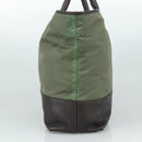 PRADA Tote Bag Nylon Leather 2way Khaki Auth 108115-4