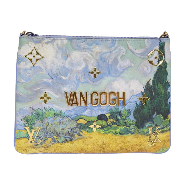 LOUIS VUITTON Masters Collection Pochette Pla Van Gogh Pouch M64620 Auth 108116S