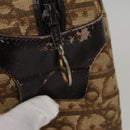 Christian Dior Trotter Canvas Hand Bag Brown Auth 108123-9