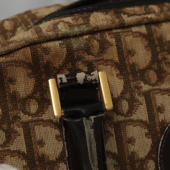 Christian Dior Trotter Canvas Hand Bag Brown Auth 108123