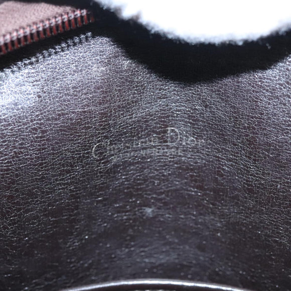 Christian Dior Trotter Canvas Hand Bag Brown Auth 108123