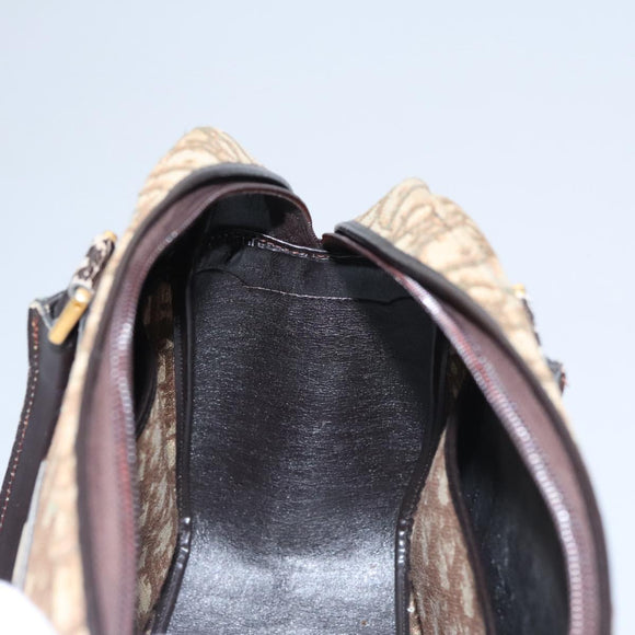 Christian Dior Trotter Canvas Hand Bag Brown Auth 108123