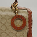 CELINE Macadam Canvas Hand Bag 2way Beige Gold Auth 108125-18