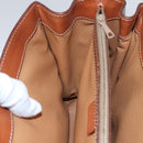CELINE Macadam Canvas Hand Bag 2way Beige Gold Auth 108125-22