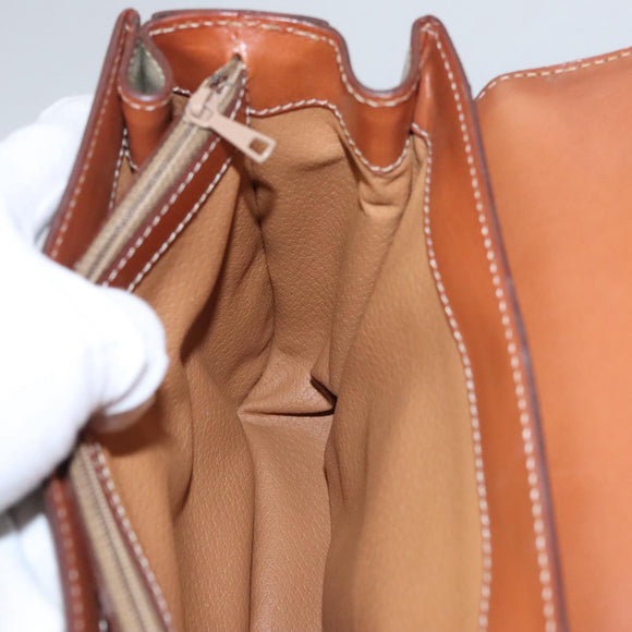 CELINE Macadam Canvas Hand Bag 2way Beige Gold Auth 108125