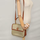 CELINE Macadam Canvas Hand Bag 2way Beige Gold Auth 108125-30