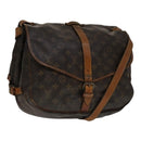 LOUIS VUITTON Monogram Saumur 35 Shoulder Bag M42254 LV Auth 108141-1