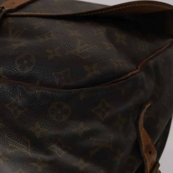 LOUIS VUITTON Monogram Saumur 35 Shoulder Bag M42254 LV Auth 108141