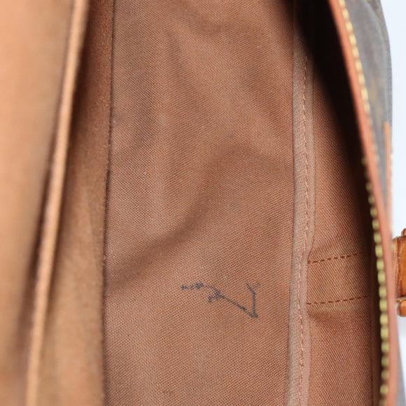 LOUIS VUITTON Monogram Saumur 35 Shoulder Bag M42254 LV Auth 108141