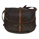 LOUIS VUITTON Monogram Saumur 35 Shoulder Bag M42254 LV Auth 108141-2