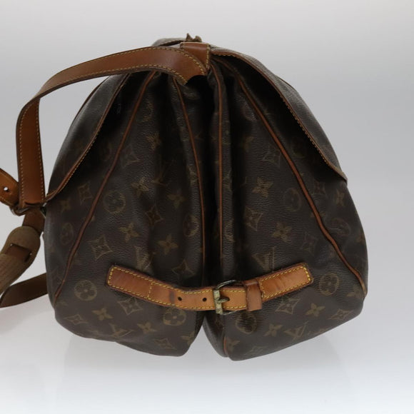 LOUIS VUITTON Monogram Saumur 35 Shoulder Bag M42254 LV Auth 108141
