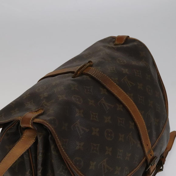 LOUIS VUITTON Monogram Saumur 35 Shoulder Bag M42254 LV Auth 108141