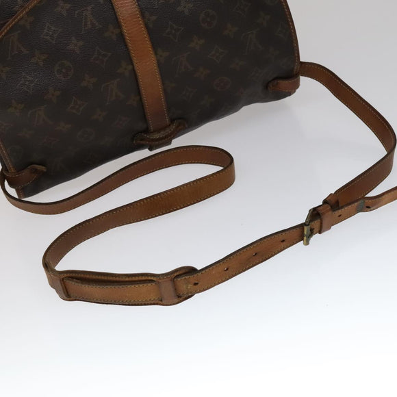 LOUIS VUITTON Monogram Saumur 35 Shoulder Bag M42254 LV Auth 108141