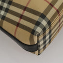 BURBERRY Nova Check Shoulder Bag PVC Beige Auth 108147-14