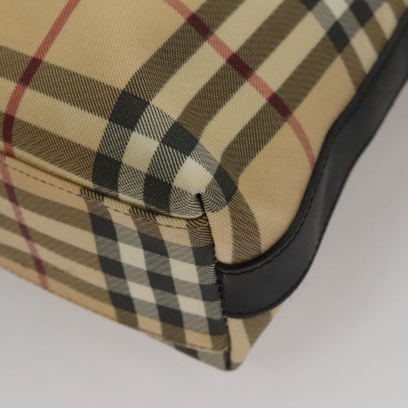 BURBERRY Nova Check Shoulder Bag PVC Beige Auth 108147