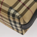 BURBERRY Nova Check Shoulder Bag PVC Beige Auth 108147-10