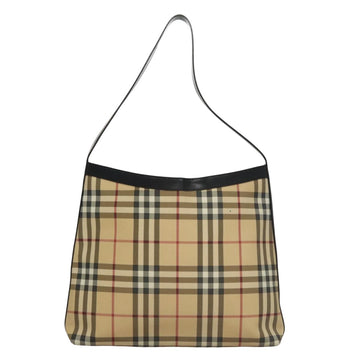 BURBERRY Nova Check Shoulder Bag PVC Beige Auth 108147 - 0