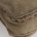 CELINE Shoulder Bag Mouton Beige Auth 108155-8