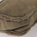 CELINE Shoulder Bag Mouton Beige Auth 108155-15