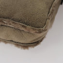 CELINE Shoulder Bag Mouton Beige Auth 108155-17