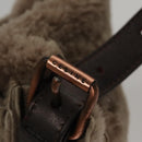 CELINE Shoulder Bag Mouton Beige Auth 108155-9