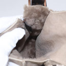 CELINE Shoulder Bag Mouton Beige Auth 108155-19