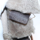 CELINE Shoulder Bag Mouton Beige Auth 108155-12