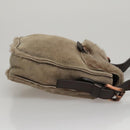 CELINE Shoulder Bag Mouton Beige Auth 108155-3