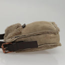 CELINE Shoulder Bag Mouton Beige Auth 108155-4