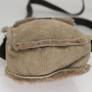 CELINE Shoulder Bag Mouton Beige Auth 108155-5