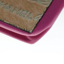 CHANEL Chain Shoulder Cigarette Case Leather Pink CC Auth 108163-15