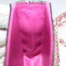CHANEL Chain Shoulder Cigarette Case Leather Pink CC Auth 108163-19