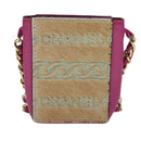 CHANEL Chain Shoulder Cigarette Case Leather Pink CC Auth 108163-2