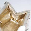 CHANEL Chain Shoulder Bag Lamb Skin Gold CC Auth 108166-19