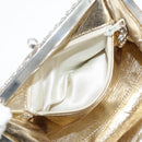 CHANEL Chain Shoulder Bag Lamb Skin Gold CC Auth 108166-22