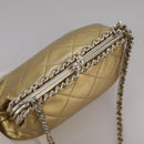 CHANEL Chain Shoulder Bag Lamb Skin Gold CC Auth 108166-6
