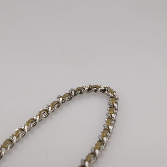 CHANEL Chain Shoulder Bag Lamb Skin Gold CC Auth 108166