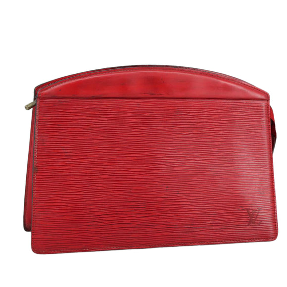 LOUIS VUITTON Epi Trousse Crete Clutch Bag Red M48407 LV Auth 108169