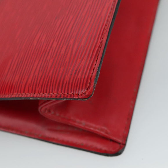 LOUIS VUITTON Epi Trousse Crete Clutch Bag Red M48407 LV Auth 108169