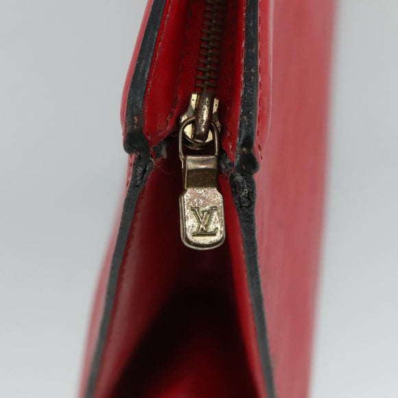 LOUIS VUITTON Epi Trousse Crete Clutch Bag Red M48407 LV Auth 108169