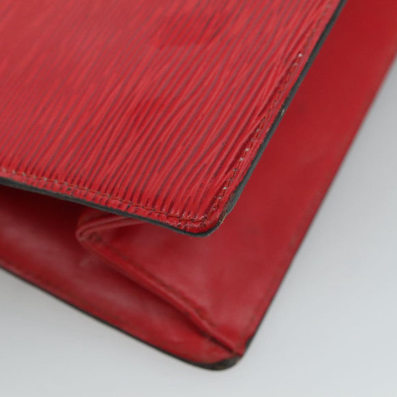 LOUIS VUITTON Epi Trousse Crete Clutch Bag Red M48407 LV Auth 108169