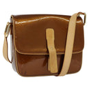 LOUIS VUITTON Monogram Vernis Christie GM Shoulder Bag Bronze M91107 Auth 108191-1