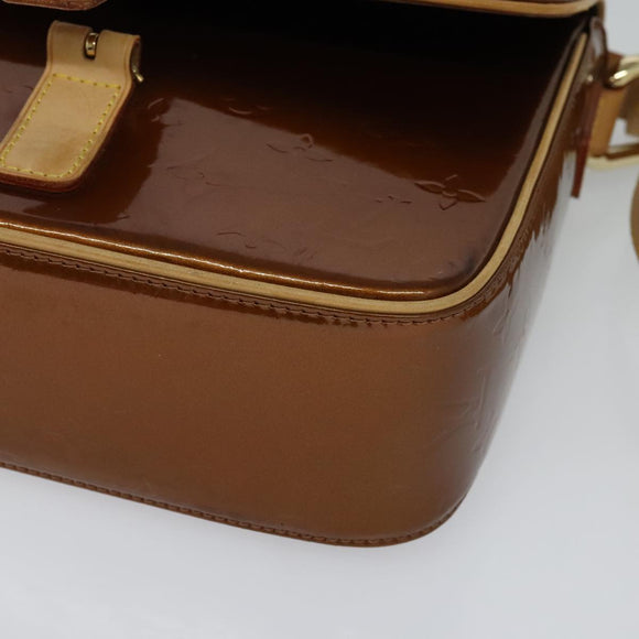 LOUIS VUITTON Monogram Vernis Christie GM Shoulder Bag Bronze M91107 Auth 108191