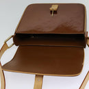 LOUIS VUITTON Monogram Vernis Christie GM Shoulder Bag Bronze M91107 Auth 108191-19