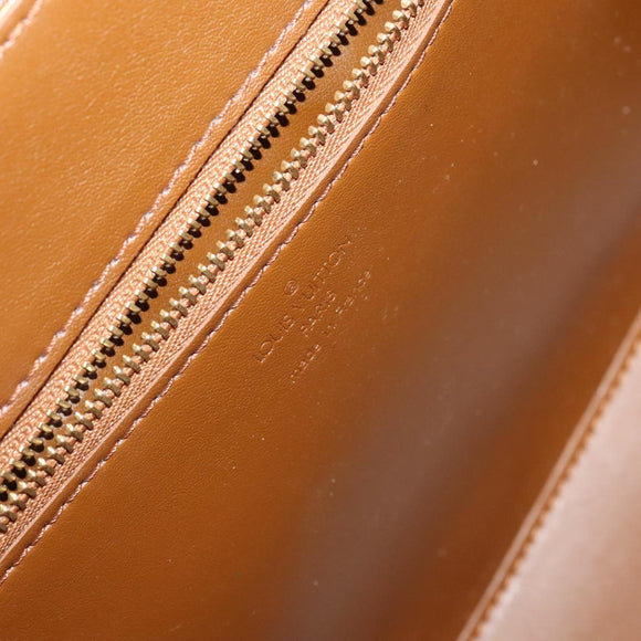 LOUIS VUITTON Monogram Vernis Christie GM Shoulder Bag Bronze M91107 Auth 108191