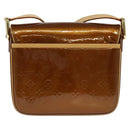 LOUIS VUITTON Monogram Vernis Christie GM Shoulder Bag Bronze M91107 Auth 108191-2
