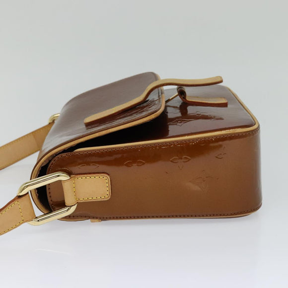 LOUIS VUITTON Monogram Vernis Christie GM Shoulder Bag Bronze M91107 Auth 108191