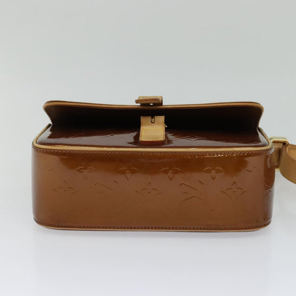 LOUIS VUITTON Monogram Vernis Christie GM Shoulder Bag Bronze M91107 Auth 108191