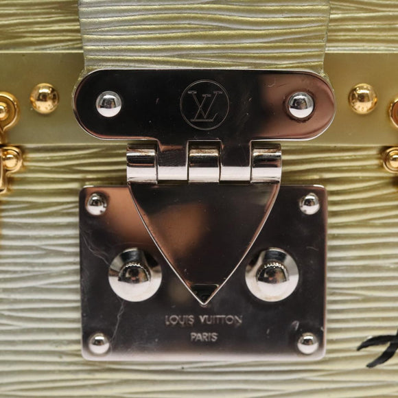 LOUIS VUITTON Epi Metallic Petite Mar Bag Silver Gold M54652 LV Auth 108234