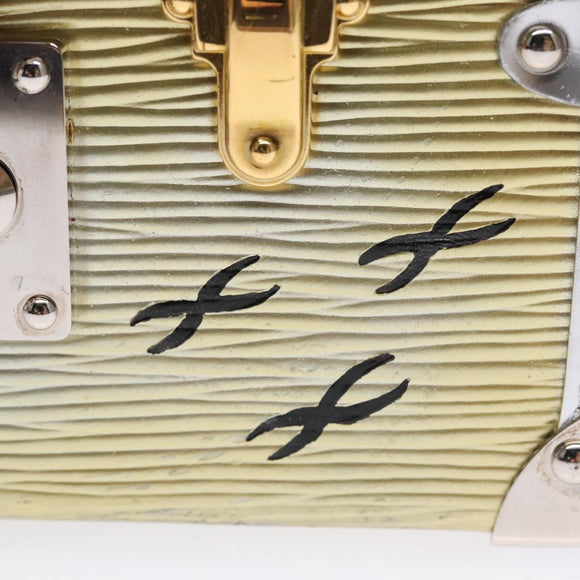 LOUIS VUITTON Epi Metallic Petite Mar Bag Silver Gold M54652 LV Auth 108234